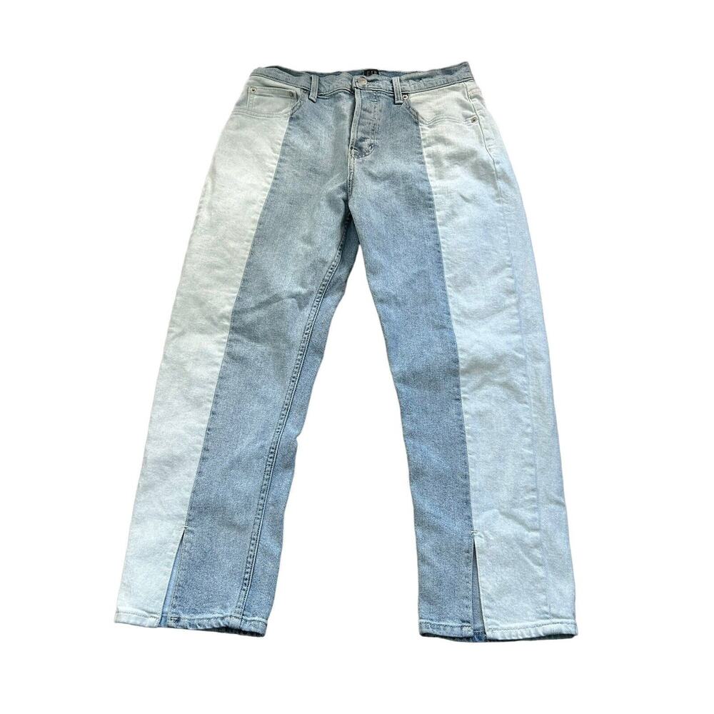 GAP High Rise Straight Crop Jeans Size 28 Y2K Color Block Button Fly
